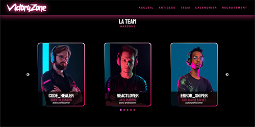 preview of Fullstack: Esport Team website